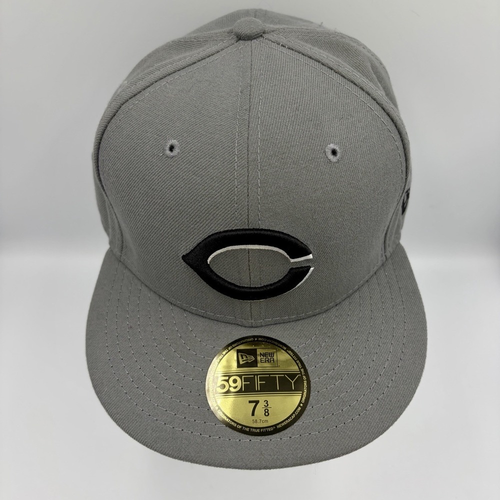 Cincinnati Reds MLB Gray New Era 59Fifty 7 1/2 Men's Fitted Hat Baseball Cap - Picture 2 of 8